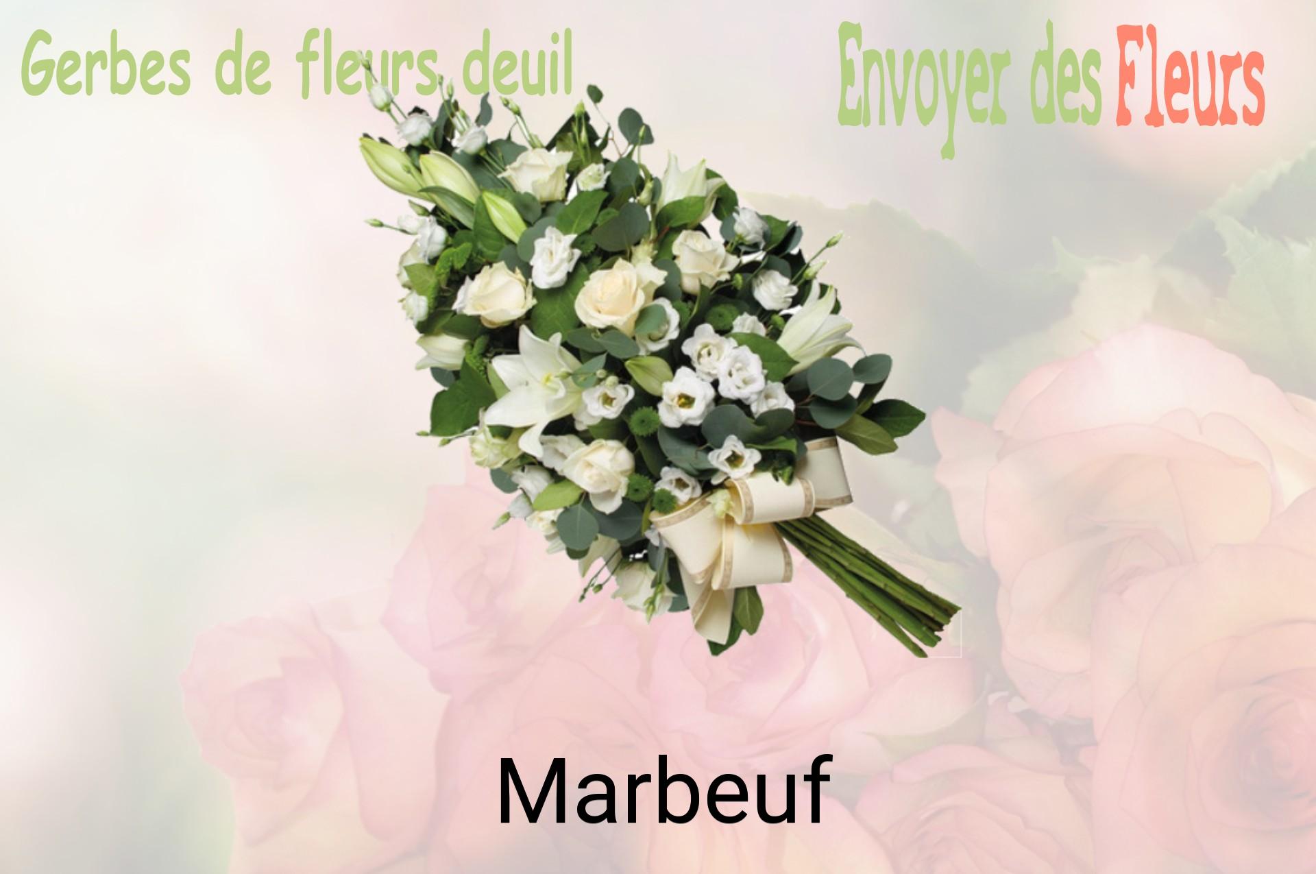 Gerbe de fleurs de deuil livrée à Marbeuf